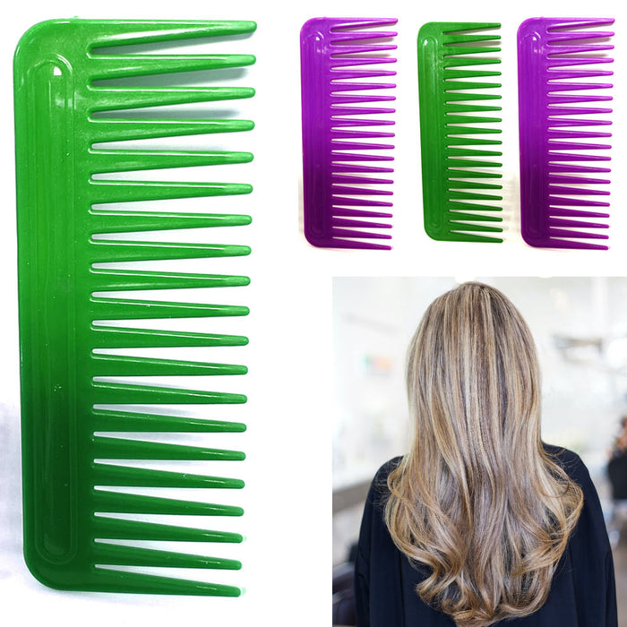 4PC Large Shower Hair Comb Detangling Wide Tooth Gently Detangle Styling Dry Wet