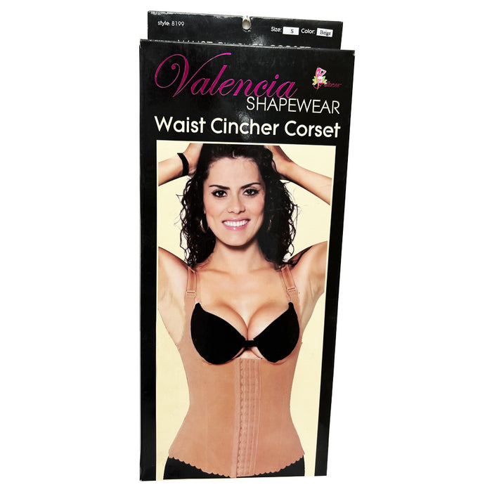 Waist Cincher Corset Shapewear for Women Tummy Control Body Shaper Beige Small