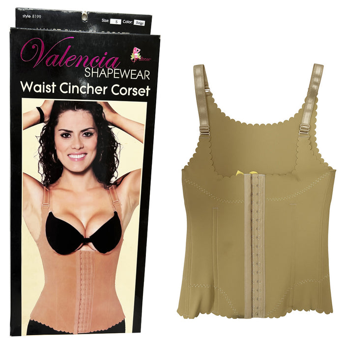 Waist Cincher Corset Shapewear for Women Tummy Control Body Shaper Beige Small