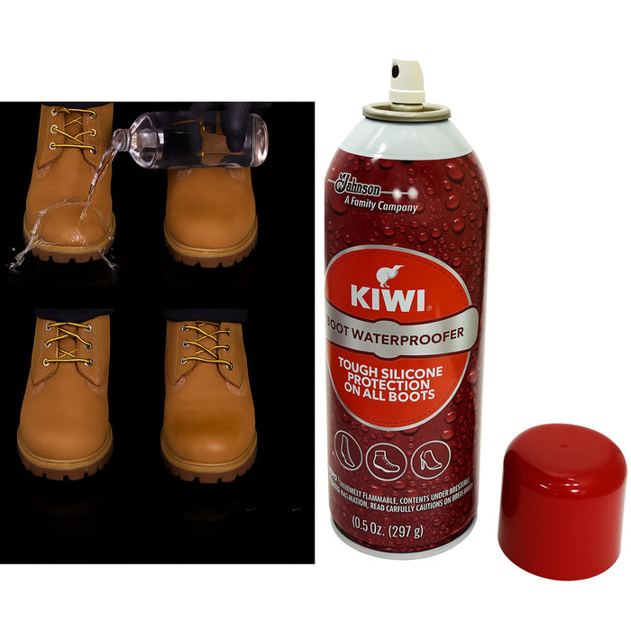 Kiwi Boot Silicone Waterproofer Protect Boots Leather Spray Stain Proofer 10.5oz