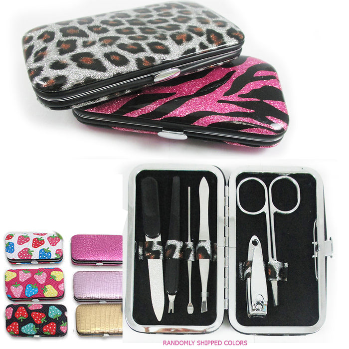 7pcs Pedicure Manicure Set Nail Care Clipper Scissors Travel Kit Tool Grooming
