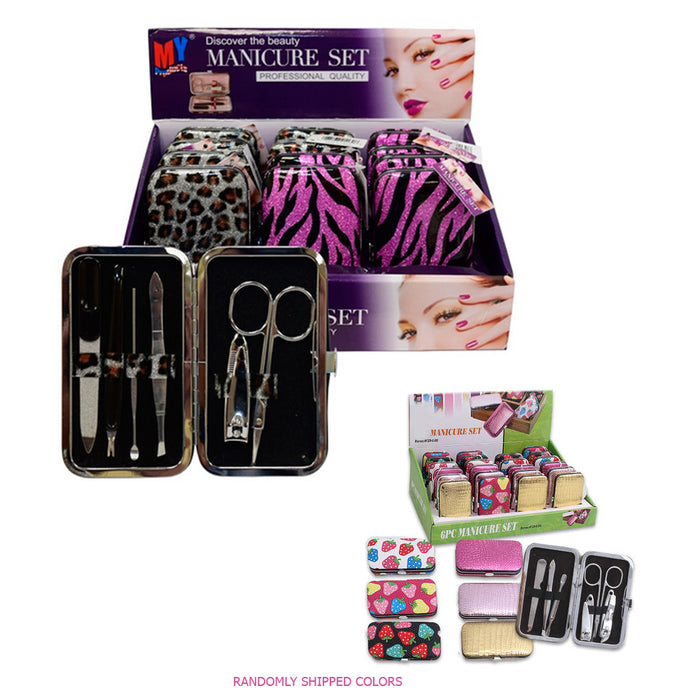 7pcs Pedicure Manicure Set Nail Care Clipper Scissors Travel Kit Tool Grooming