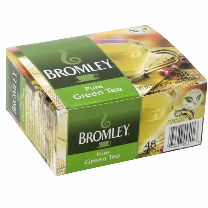 144 Ct Green Tea Bags 100% Natural Bromley Pure Premium Quality Hot Iced Drink
