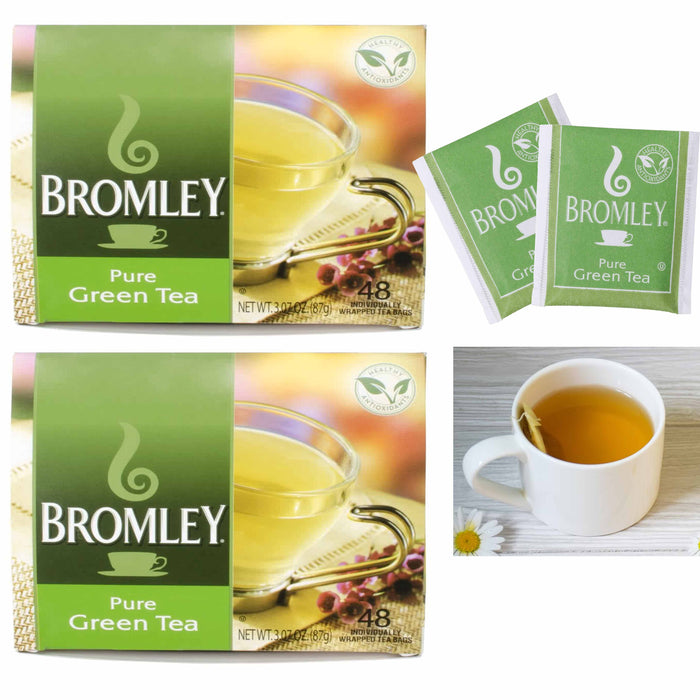 96ct Green Tea Bags Premium 100% Natural Pure Bromley Hot Iced Antioxidant Drink