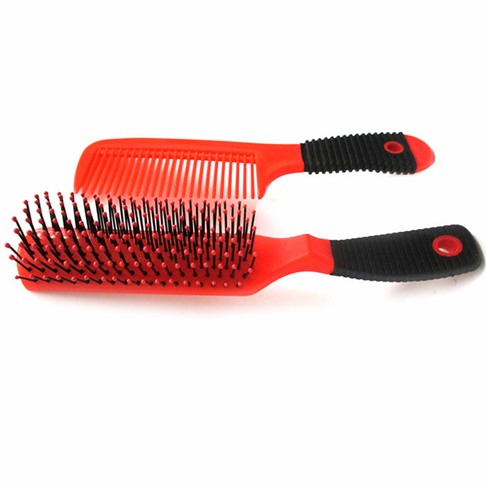 8pc Combs Detangle Brush Set Dry Wet Hair Wash Detangling Styling Salon 4 PACKS