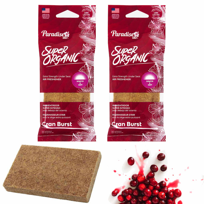 2 Pc Paradise Super Organic Cran Burst Scent Air Freshener Block Stone Fragrance