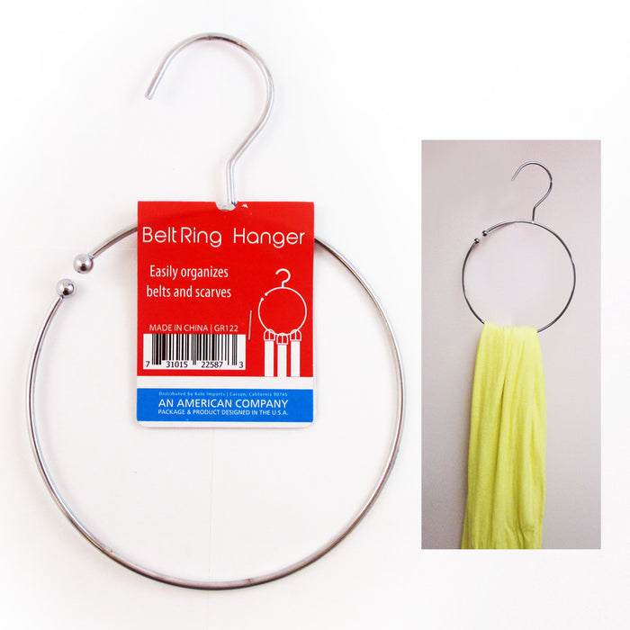 1 Belt Ring Hanger Heavy Duty Dipped Metal Towel Tie Scarf Belt Loop Holder