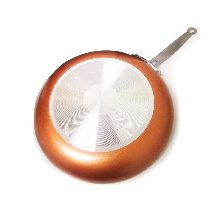 2 Piece Non Stick Ceramic Copper Coated Fry Pan Set Eco PFOA free Cookware 11"