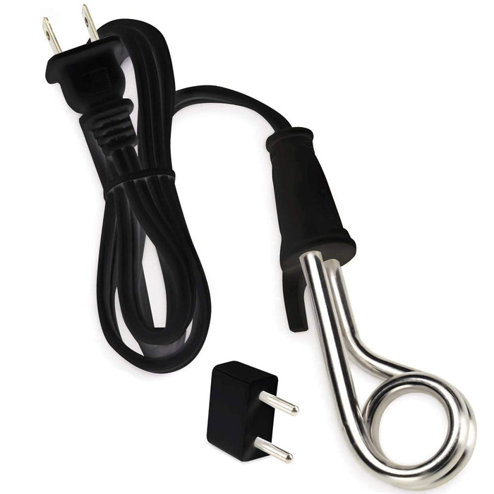 Lewis N Clark Water Heater Portable Electric Immersion Element Boiler Travel New