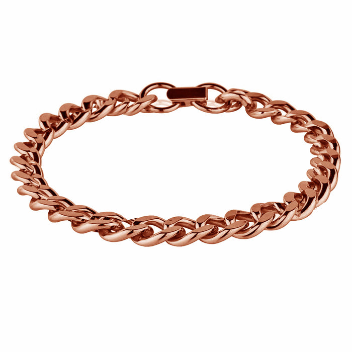 Cuban Chain Link Pure Copper Deluxe Men Women Bracelet Metal Health Pain Relieve