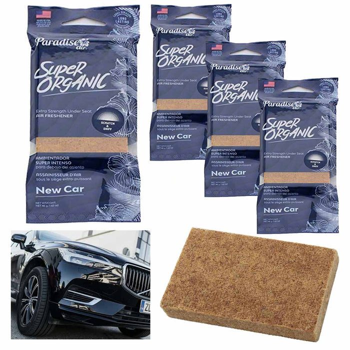 4 Pc Paradise Super Organic New Car Scent Air Freshener Fragrance Block Stone