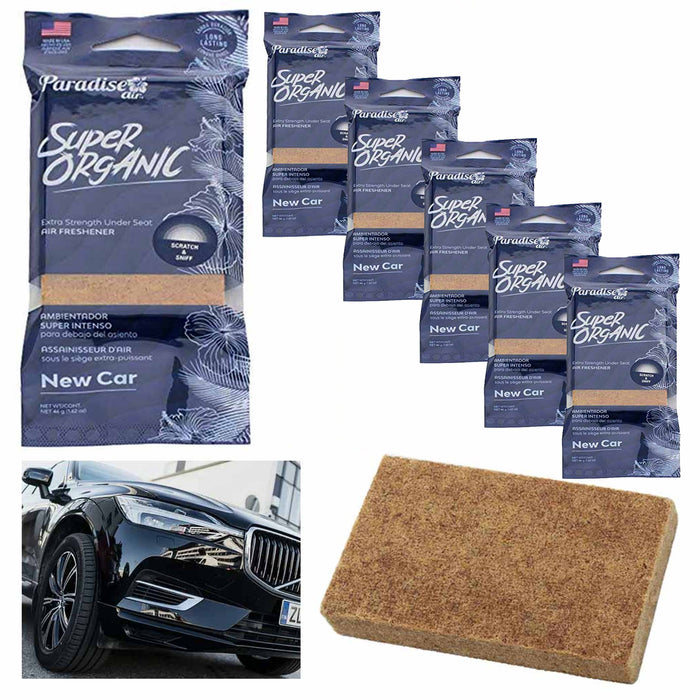 6 Pc Paradise Super Organic New Car Scent Air Freshener Fragrance Block Stone
