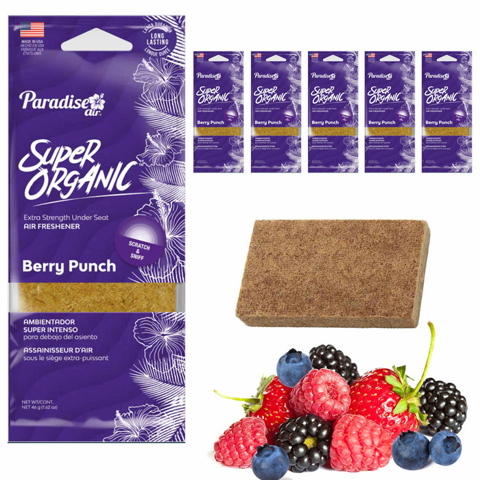6 Paradise Super Organic Berry Punch Scent Air Freshener Fragrance Block Stone