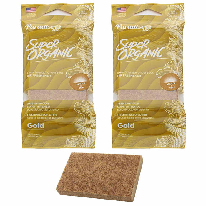2 Pc Paradise Super Organic Gold Scent Air Freshener Block Stone Fragrance Aroma