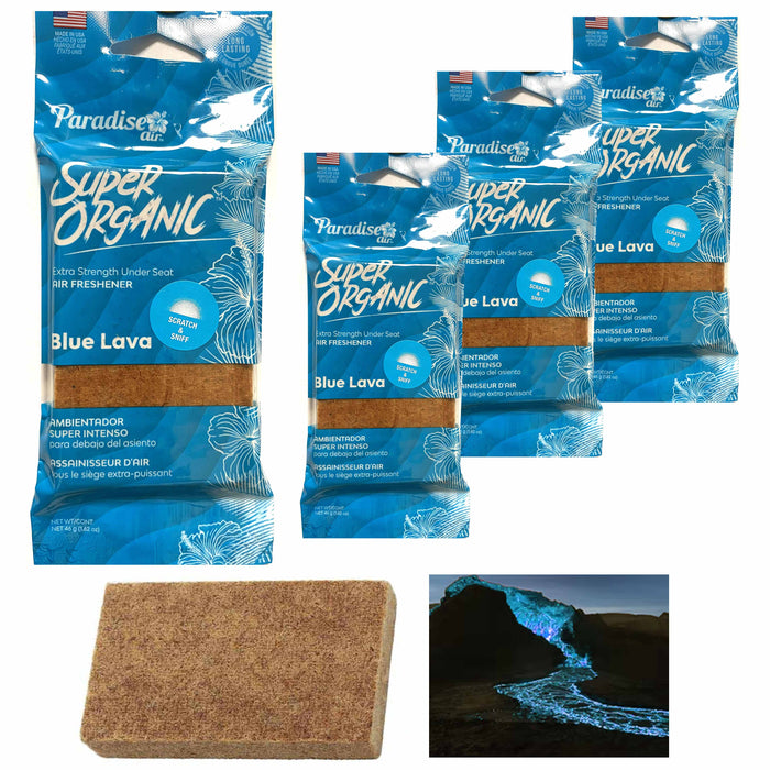 4 Pc Paradise Super Organic Blue Lava Scent Air Freshener Block Fragrance Stone