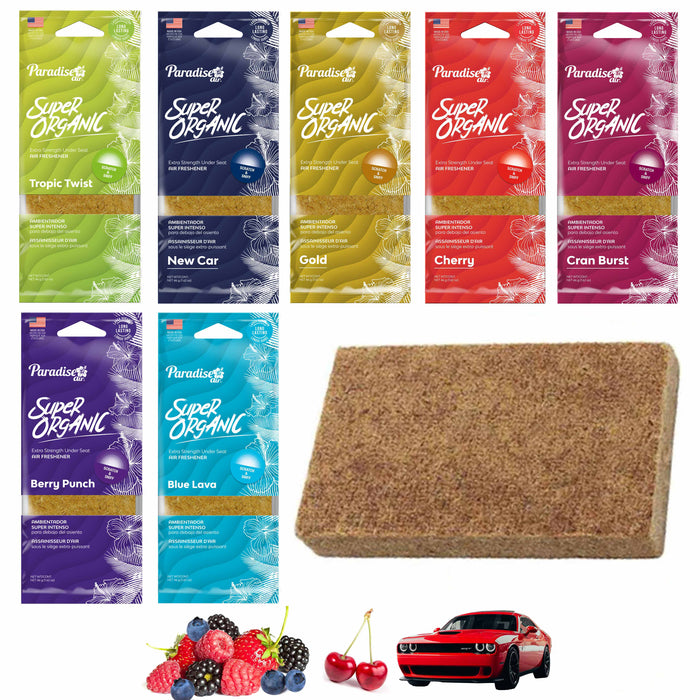 7 Pc Paradise Super Organic Assorted Scents Air Freshener Block Stone Fragrance