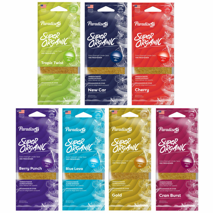 7 Pc Paradise Super Organic Assorted Scents Air Freshener Block Stone Fragrance