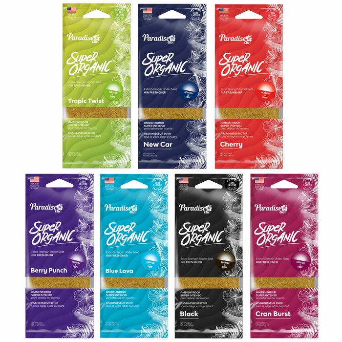 7 Pc Paradise Super Organic Air Freshener Block Stone Fragrance Assorted Scents