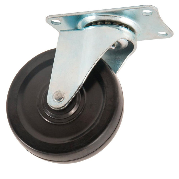 4 Pack 4 Inch Caster Wheels Swivel Plate On Black Rubber Wheels 145 lbs Capacity