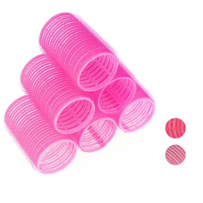 6 Count Self Grip Hair Rollers 1.6in Waves Curls Holding Roller Hairdressing Set