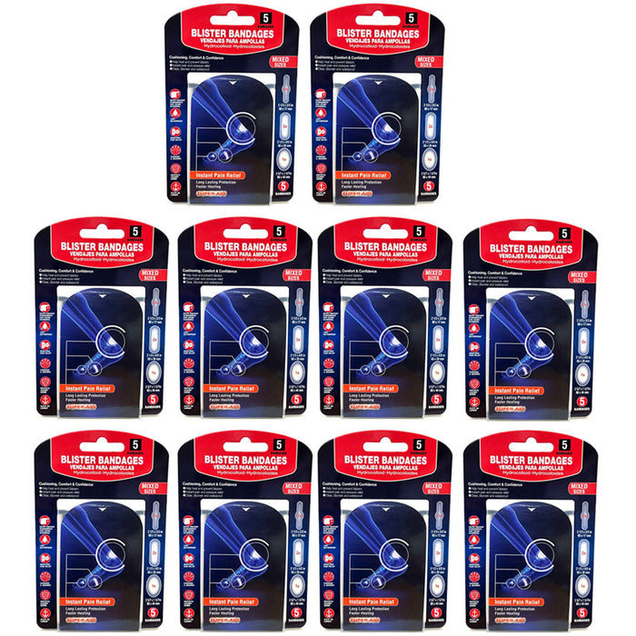50ct Blister Bandages Waterproof Cushioning Hydrocolloid Pad Foot Toe Heel Scrap