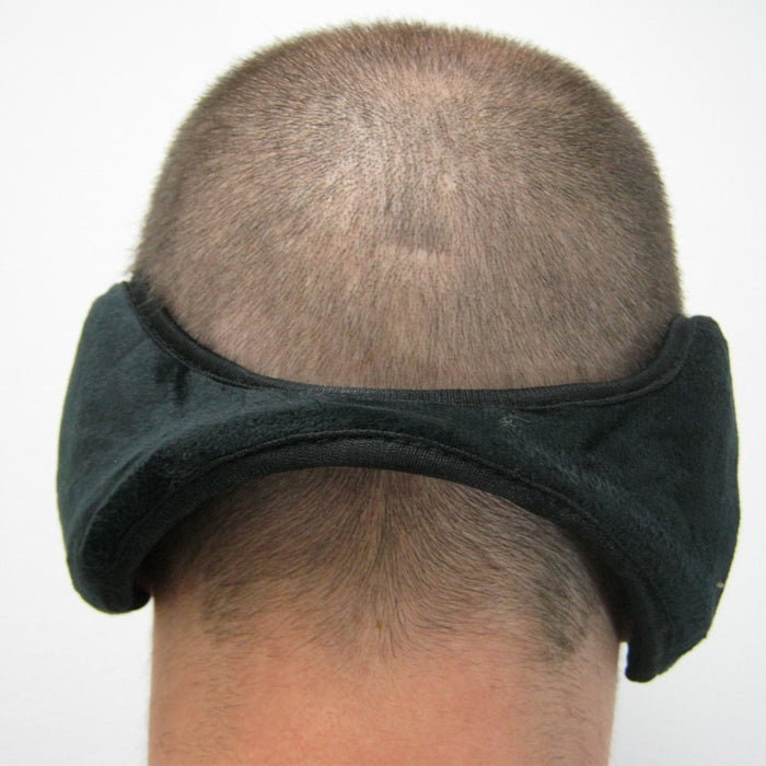 2 Pc Black Ear Muff Wrap Warmers Winter Earmuff Basic Polar Fleece Soft Unisex