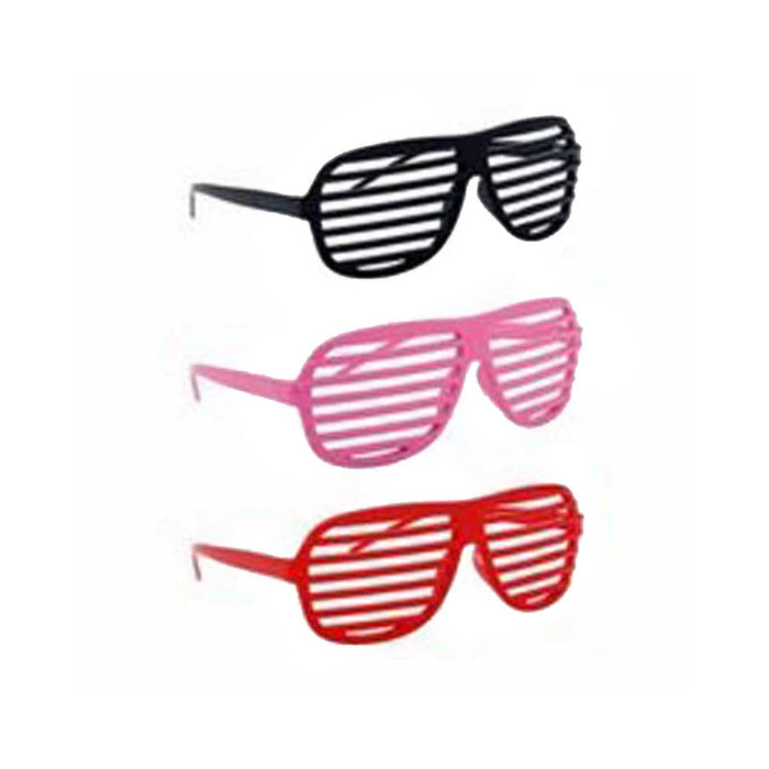 Novelty Sunglasses Shutter Neon Color Shades Vintage Party Retro Fashion Glasses