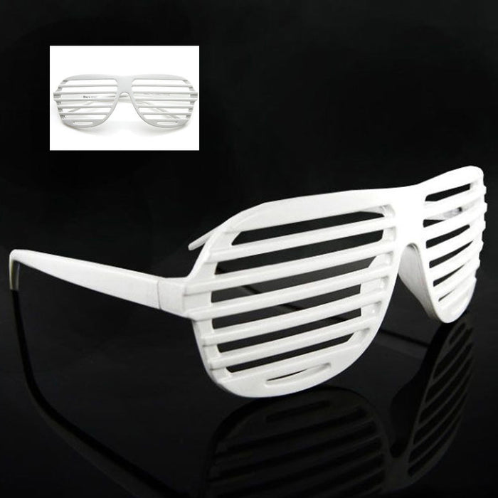 Novelty Sunglasses Shutter Neon Color Shades Vintage Party Retro