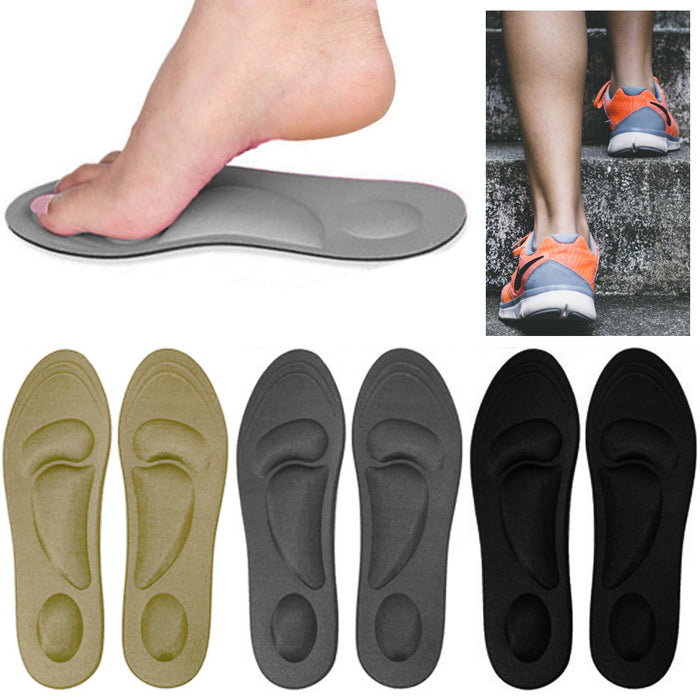 2 Pair Women Cushion Shoe Insole Massaging Orthotic Comfort Foot Support Run Pad