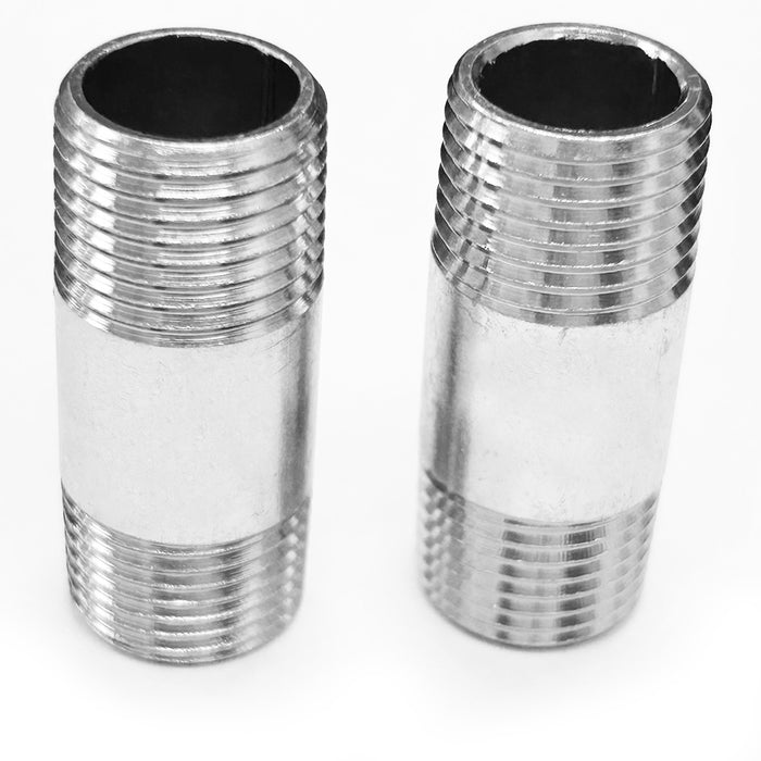 3/4" X 1 7/8" Male Nipple Fitting Steel Threaded Pipe Repair Connector DIY 2PCS