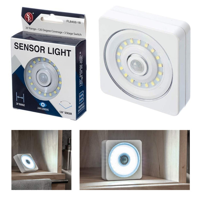 1 Battery Operated Motion Sensor Light 240LM Magnetic Night Lamp 3 Modes Indoor