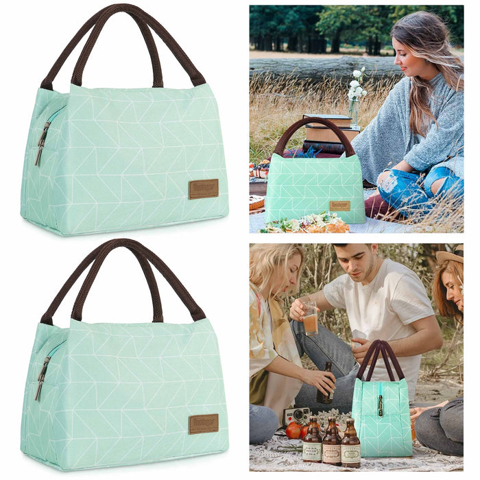 2 Buringer Reusable Insulated Lunch Bag Cooler Tote Box Meal Prep Work Picnic