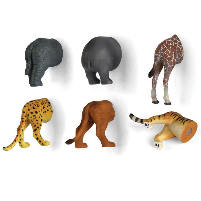 6 Kikkerland Wild Animal Butt Magnet Fridge Strong Magnetic Surface Gift Novelty