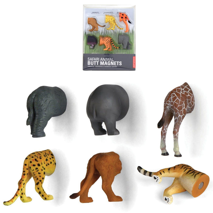 6 Kikkerland Wild Animal Butt Magnet Fridge Strong Magnetic Surface Gift Novelty