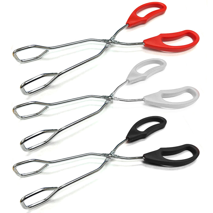 1pk 10Inch Heavy Duty Stainless Steel Kitchen Tongs No Slip Comfort Grip Scissor