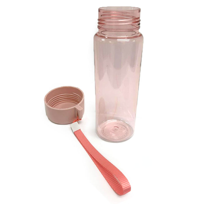 2 Pk 20oz Sports Water Bottle Plastic Wide Mouth Tumbler BPA Free Wrist Strap