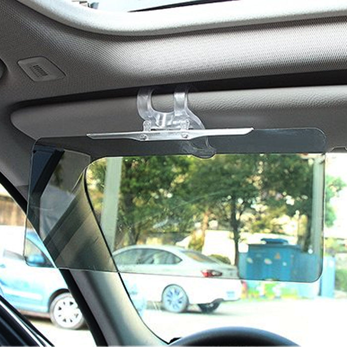 2 Pc Car Sun Visor Extender Clip On Anti Glare Night Day Safety Vision Shield