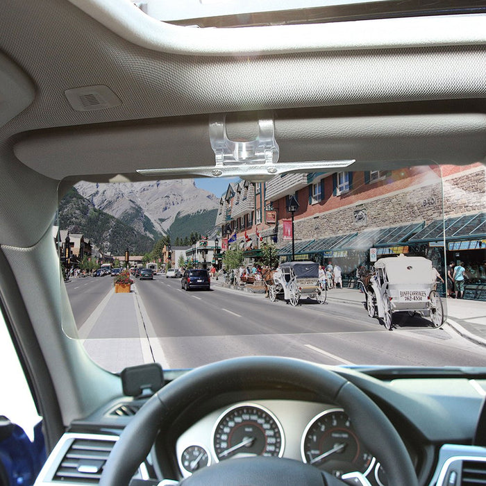 1 Pc Anti Glare Sun Visor Extender Clip On Day Night Vision Shield Driving View