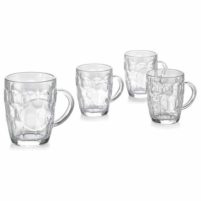 8 Pc Mini Beer Mugs 8.6oz Glass Cups Pilsner Crystal Glassware Coffee Tea Drink