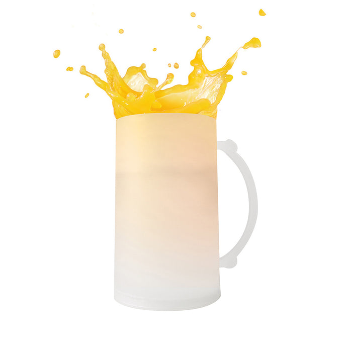 2 Frosty Freezer Mug 14 Oz Ice Beverage Cooling Beer Plastic Drink Cup Cold Soda