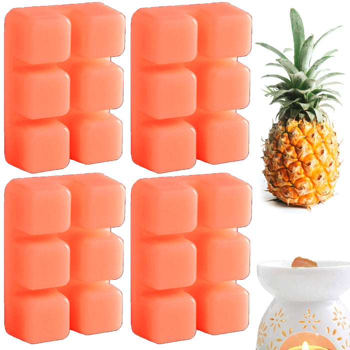 4 Pk Wax Melts Pineapple Scented Tart Cube Warmer Fragrance 2.5oz Aroma Therapy