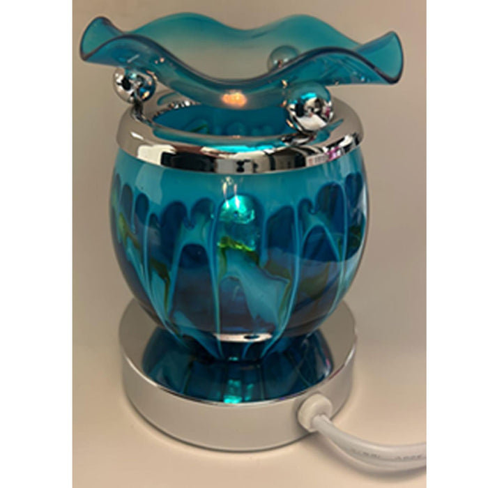 Blue Touch Lamp Electric Oil Burner Scented Tart Wax Warmer Bulb Diffusers Aroma