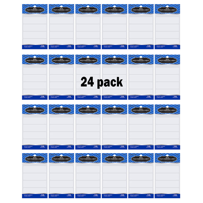 24PK Blank White Labels Price Stickers Self Adhesive Name Number Tags 768 Sheets
