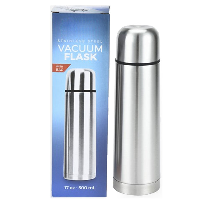 2 Stainless Steel Vacuum Flask Bottle Thermo Hot Cold Tea Coffee Insulated 17oz