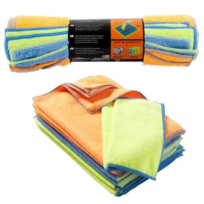6 pcs Microfiber 12"x16" Cleaning Cloth Towel Rag Car Polishing Auto Detailing