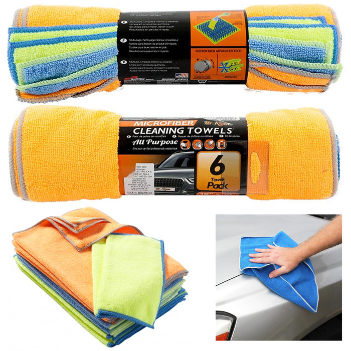 12 pcs Microfiber 12"x16" Cleaning Cloth Towel Rag Car Polishing Auto Detailing