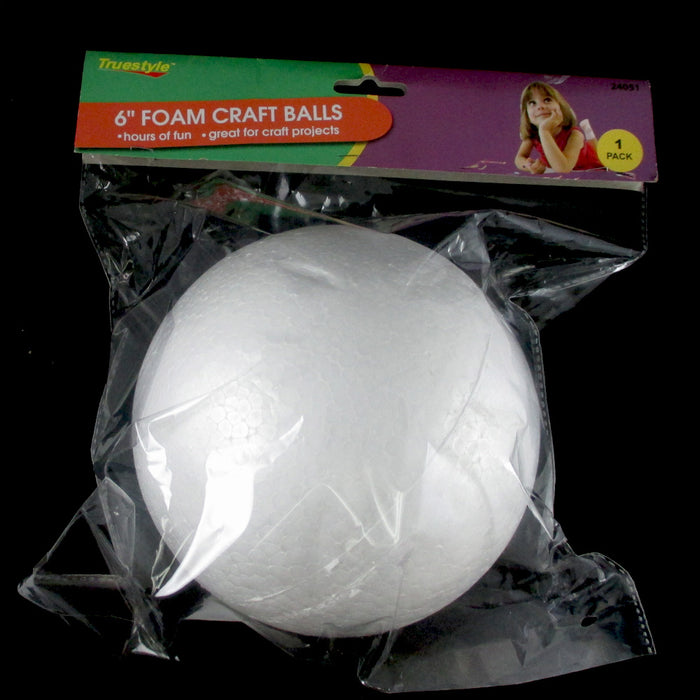 2 Foam Balls 6" School Christmas Arts Crafts Modeling Smooth Polystyrene !