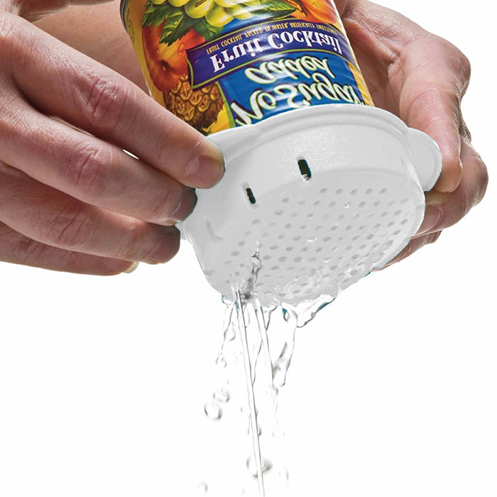 2 Pc Can Colander Strainer Drainer Press Sieve Tuna Canned Food Liquid Oil Drain