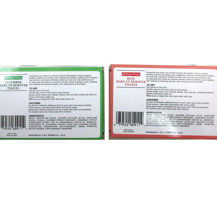 72 Make Up Remover Deep Cleansing Wipes Tissue Pad Cloth Face Eye Towelettes 3Pk