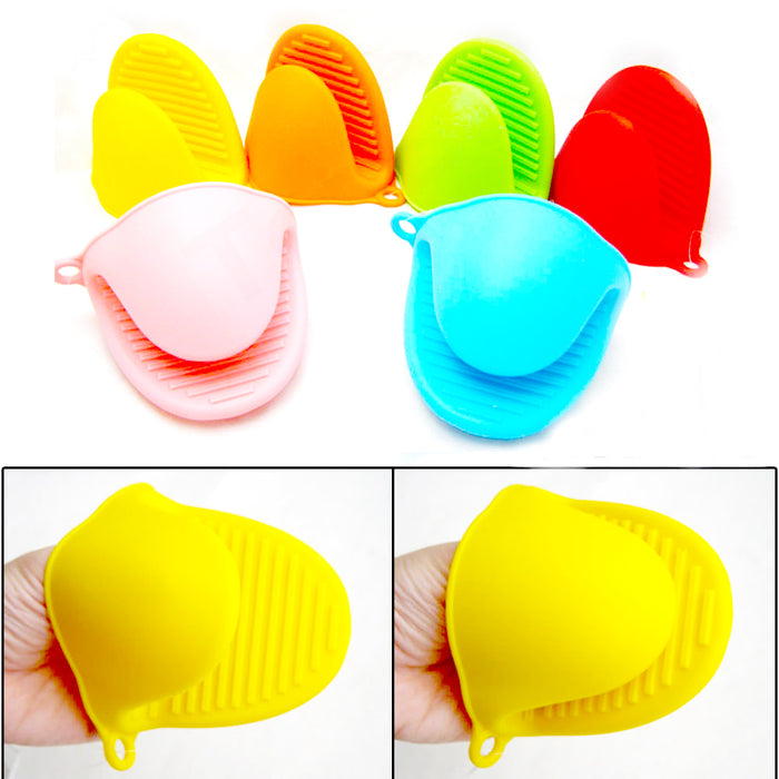 4PCS Heat Resistant Silicone Pinch Mitts Oven Mitt Pot Holder Glove Kitchen Grip